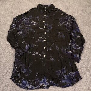 Eleven Stitch Design Tunic Shirt Womens Medium Black Spooky Whimsigoth Fairy USA